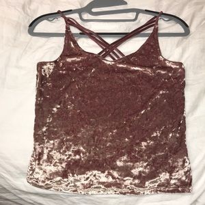 American eagle velvet pink/magenta tank top